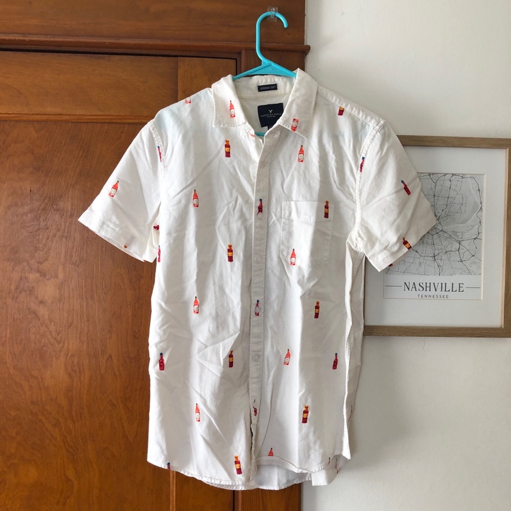 AMERICAN EAGLE men’s short sleeve button up shirt